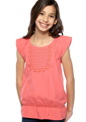 Red Camel Girls Flutter Sleeve Top Girls 7-16