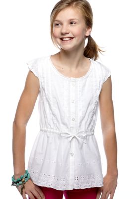 Red Camel Girls Eyelet Top Girls 7-16