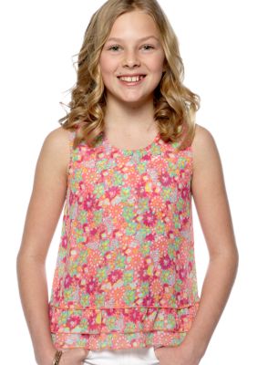 Red Camel Girls Hi Lo Chiffon Top Girls 7-16