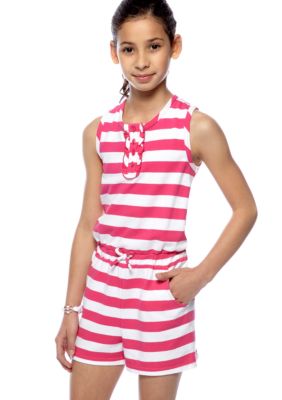 Red Camel Girls Stripe Romper Girls 7-16