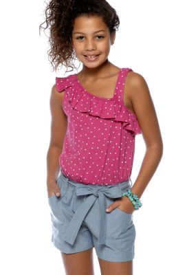 Red Camel Girls Denim Romper Girls 7-16