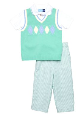Good Lad 3-Piece Argyle Sweater Vest Set Boys 4-7