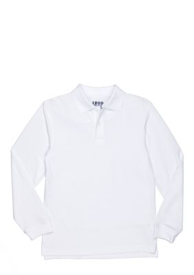 Izod Long Sleeve Uniform Polo Boys 4-7