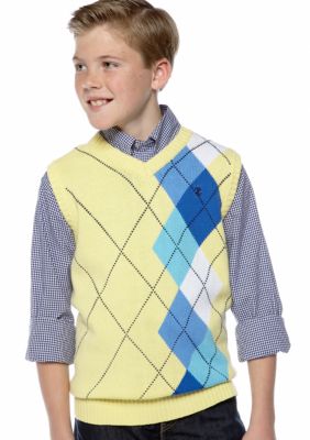 Izod Argyle Sweater Vest Boys 8-20