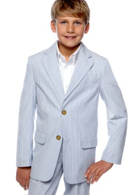 Izod Seersucker Blazer Boys 8-20