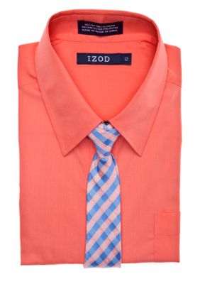 Izod Dress Shirt & Tie Boys 8-20