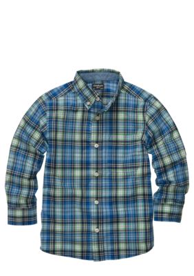 OshKosh B'gosh Plaid Button Front Woven Shirt Boys 4-7