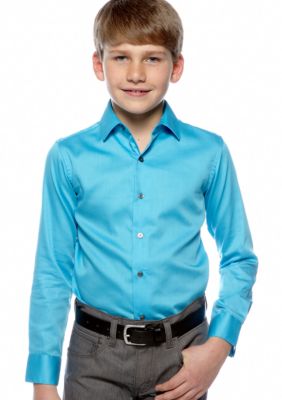 Izod Long Sleeve Sateen Shirt Boys 8-20