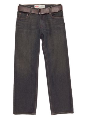 Levi's&reg; 505&trade; Straight Leg Belted Denim Boys 8-20
