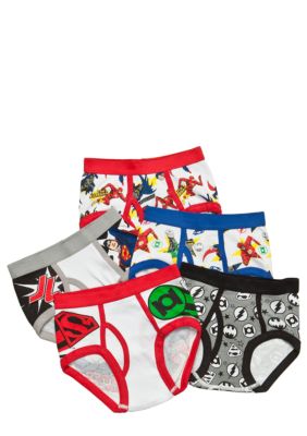 Handcraft 5 Pk Justice League Heroes Briefs  Boys 4-7