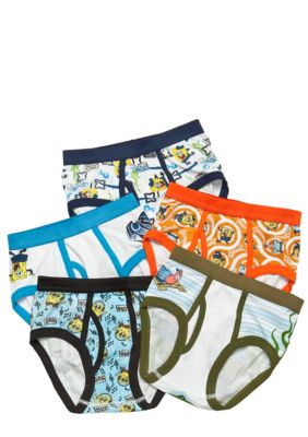 Handcraft 5 Pk Spongebob Underwear Boys 4-7