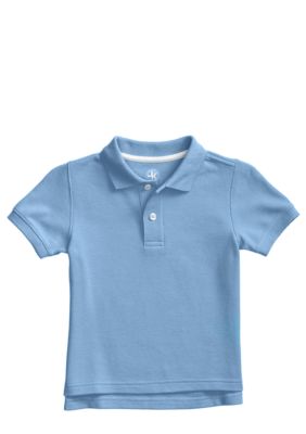 J Khaki Short Sleeved Solid Polo Boys 4-7