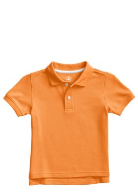 J Khaki Short Sleeved Solid Polo Boys 4-7
