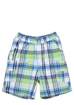 J Khaki&trade; Plaid Cargo Shorts Boys 4-7