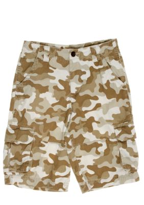J Khaki Twill Cargo Short Boys 8-20