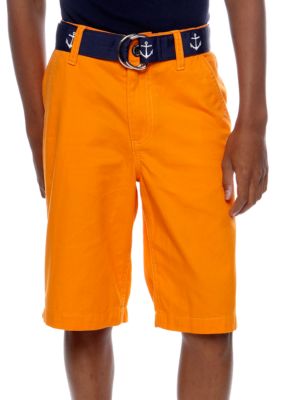 J Khaki&trade; Flat Front Twill Short Boys 8-20