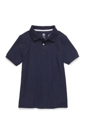 J Khaki Short Sleeve Solid Pique Polo Boy 8-20