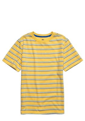 J Khaki Stripe Crew Neck Tee Boys 8-20