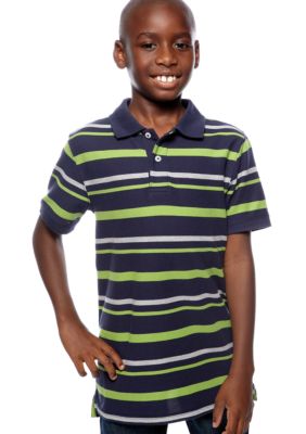J Khaki Stripe Polo Boys 8-20