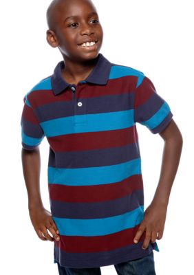 J Khaki&trade; Stripe Polo Boys 8-20