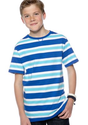 J Khaki Crew Stripe Tee Boys 8-20