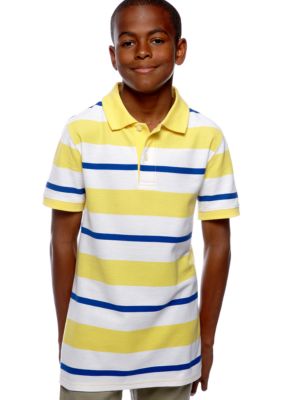 J Khaki Stripe Polo Boys 8-20