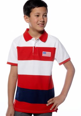 J Khaki&trade; Striped Polo Boys 8-20