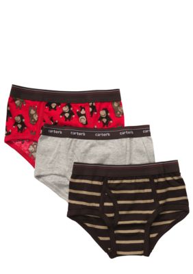 Carter's 3 Pack Monkey Briefs Toddler Boys