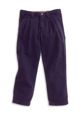 J Khaki Pleated Twill Pant Boys 4-7