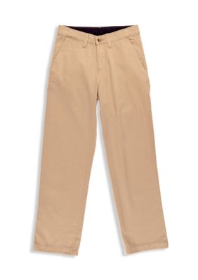 J Khaki Flat Front Twill Pant Boys 8-20