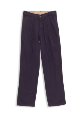 J Khaki Pleated Twill Pant Boys 8-20