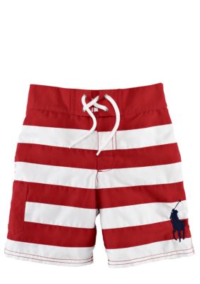 Ralph Lauren Childrenswear Tulum Stripe Swim Trunk Boys 4-7