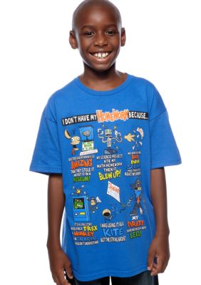 Hybrid Homework Excuses Tee Boys 8-20