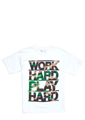 Hybrid Work Hard Play Hard Tee Boys 8-20