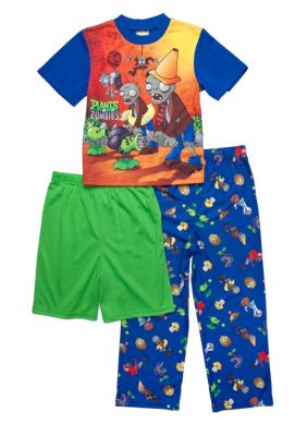 Plants vs. Zombies 3-piece Pajama Set Boys 4-10