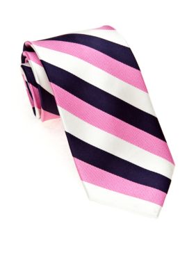 J Khaki Pink Stripe Tie Boys 4-20