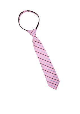 J Khaki Pink Stripe Zip Tie Boys 2-7