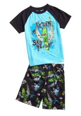 J Khaki 2-Piece Skater Pajama Set Boys 4-20