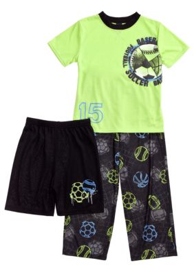 J Khaki Ready to Win Pajama Set Boys 4-20