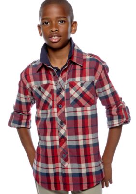 Buffalo David Bitton Woven Shirt Boys 8-20