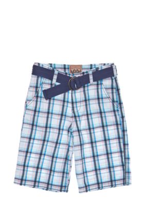 Red Camel Boys&reg; Plaid Short with Belt Boys 8-20