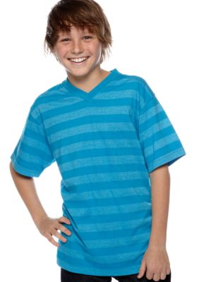 Red Camel Boys Stripe V-Neck Tee Boys 8-20