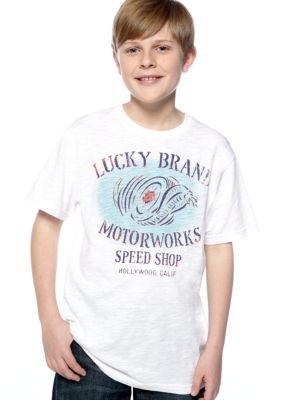 Lucky Brand Motor Works Tee Boys 8-20