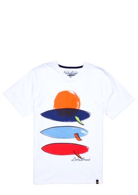 Lucky Brand Surfboard V-Neck Tee Boys 4-7