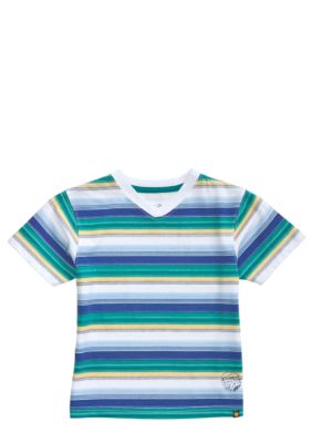Lucky Brand Mt. Fuji Striped V-Neck Tee Boys 4-7