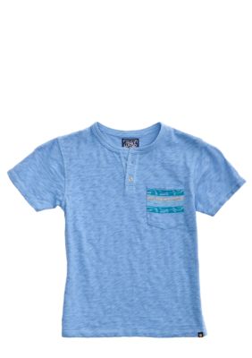 Lucky Brand Hiro Henley Pocket Tee Boys 8-20