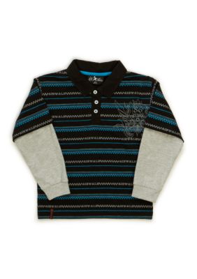 Airwalk Striped 2fer Polo - Boys 4-7