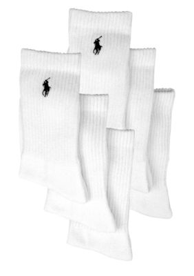 Ralph Lauren Childrenswear 6-Pack Polo Athletic Crew Socks Boys 4-20