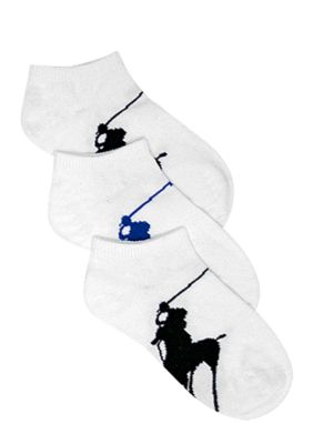 Ralph Lauren Childrenswear 3-Pack Big Polo Player Socks Boys 4-20
