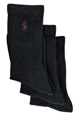 Ralph Lauren Childrenswear 3-Pack Classic Crew Socks Boys 4-20